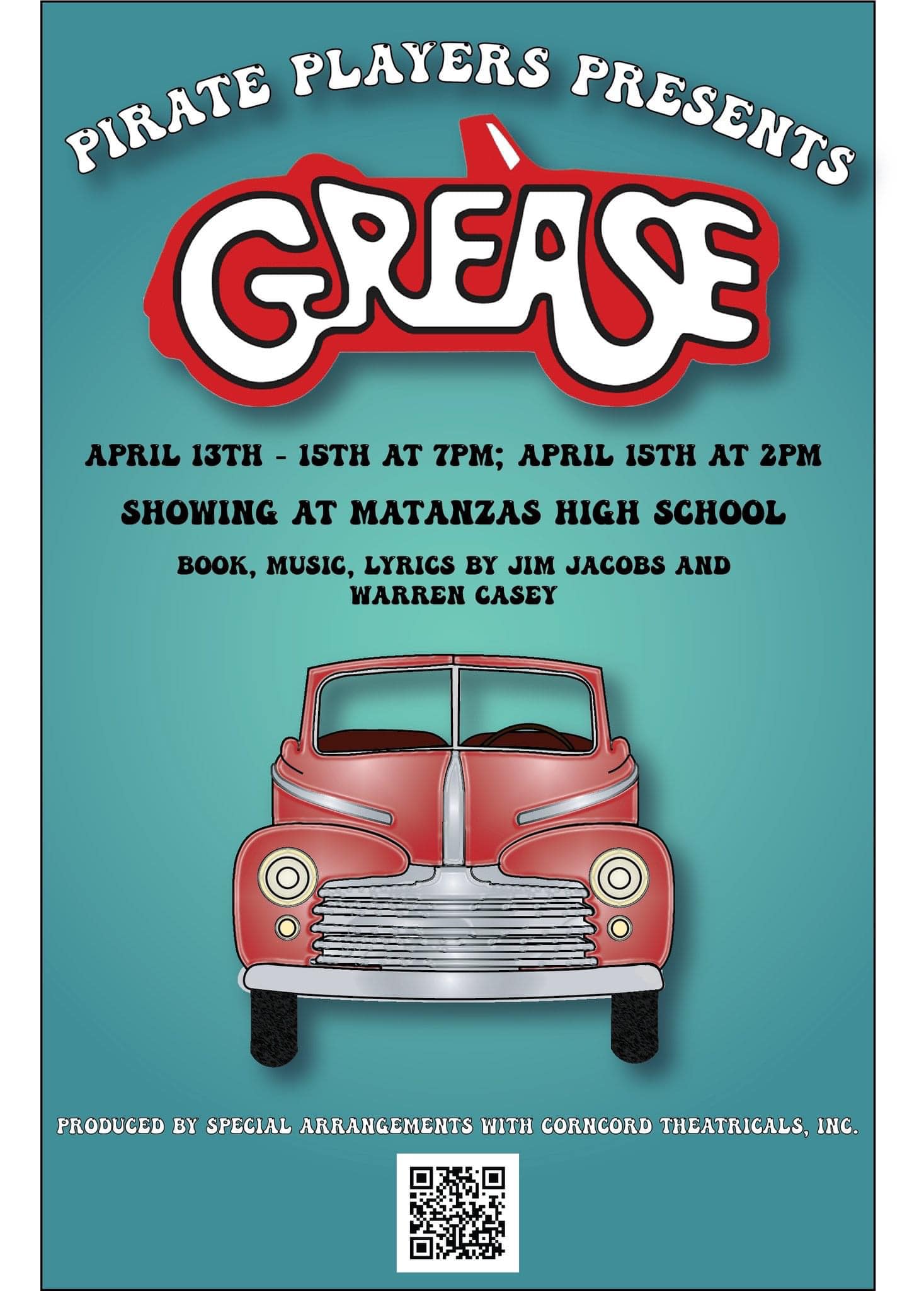 Pirate Players Open "Grease" Tonight in Matanzas High School's Pirate