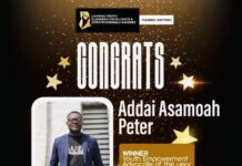 AAEA Africa Regional Director Addai Asamoah Peter Wins 2025 Youth Empowerment Advocate Award