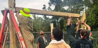 FCSO SMART Program Participants Construct Dog Shelters as Part of Flagler Humane Society Service Project
