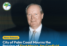 City of Palm Coast Mourns the Passing of First Mayor Jim Canfield