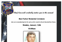 St. Augustine Beach to Hold Annual Ron Parker Memorial