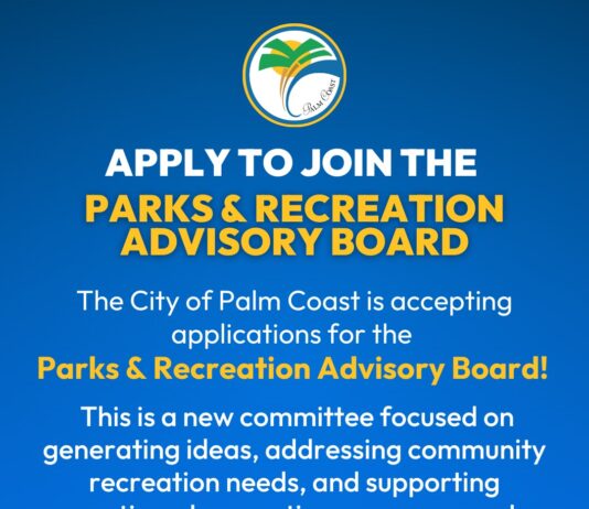 City of Palm Coast Accepting Applications for New Parks & Recreation Advisory Board