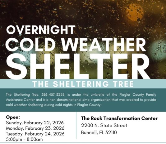 Cold Weather Shelter Open February 22-24