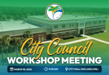 Palm Coast City Council Workshop Meeting on Tuesday, March 10, 2026, at 9:00 a.m.