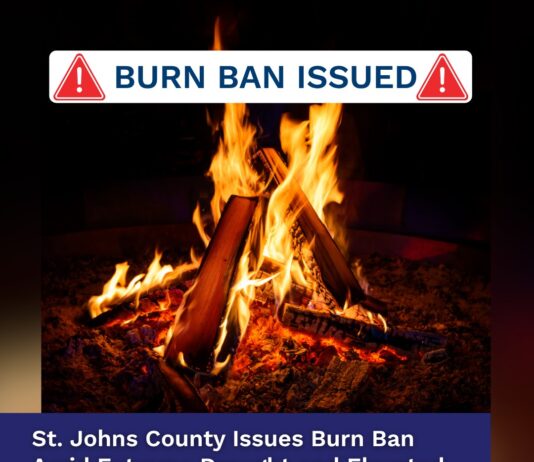 St. Johns County Issues Burn Ban Amid Extreme Drought and Elevated Wildfire Risk