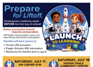Flagler Families Invited to “Launch to Learning” VPK Events July 11 and 18
