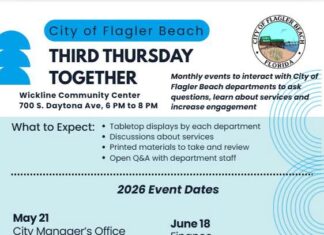 Flagler Beach Encourages Residents to Learn How Your City Works at Third Thursday Together