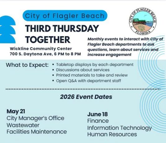 Flagler Beach Encourages Residents to Learn How Your City Works at Third Thursday Together