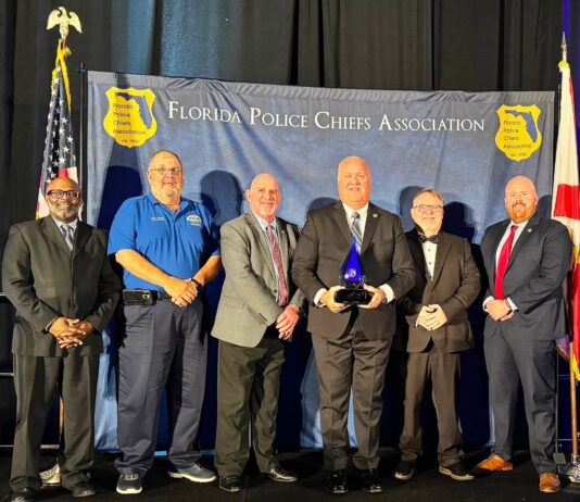 Bunnell Police Chief David Brannon Receives Florida Police Chiefs Association, (FPCA) Top Leadership Award