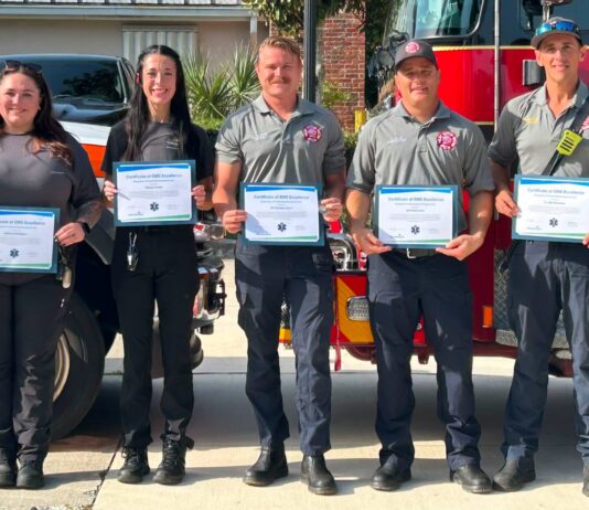 Flagler County Fire Rescue Members Honored for Lifesaving Rescue