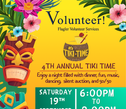 Flagler Volunteer Services Invites Community to 4th Annual Tiki Time Fundraiser
