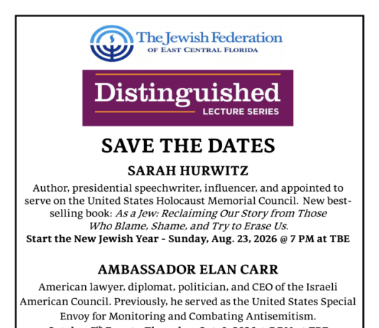 Save the Dates: Distinguished Lecture Series Brings National Voices to East Central Florida