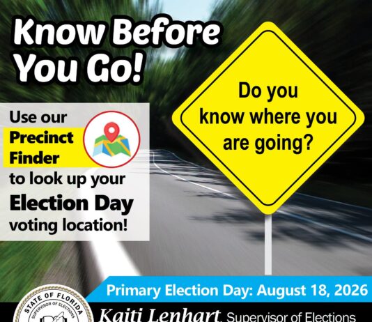 Election Day Is TODAY, August 18: Flagler Voters Must Cast Ballots at Assigned Precincts