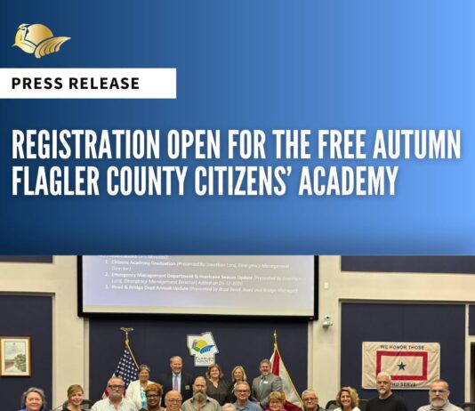 Registration open for the 2026 Autumn Flagler County Citizens’ Academy