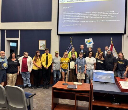 Flagler County Government Goes Gold for Childhood Cancer Awareness