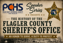 Palm Coast Historical Society & Museum to Host Sheriff Rick Staly for September Speaker Series