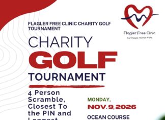 Flagler Free Clinic to host annual Charity Golf Tournament Fundraiser on Mon., Nov. 9 at the Ocean Course at Hammock Beach