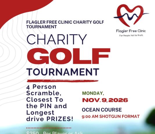Flagler Free Clinic to host annual Charity Golf Tournament Fundraiser on Mon., Nov. 9 at the Ocean Course at Hammock Beach