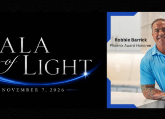 SMA Healthcare Foundation Announces Robbie Barrick as Phoenix Award Honoree for 2026 Gala of Light