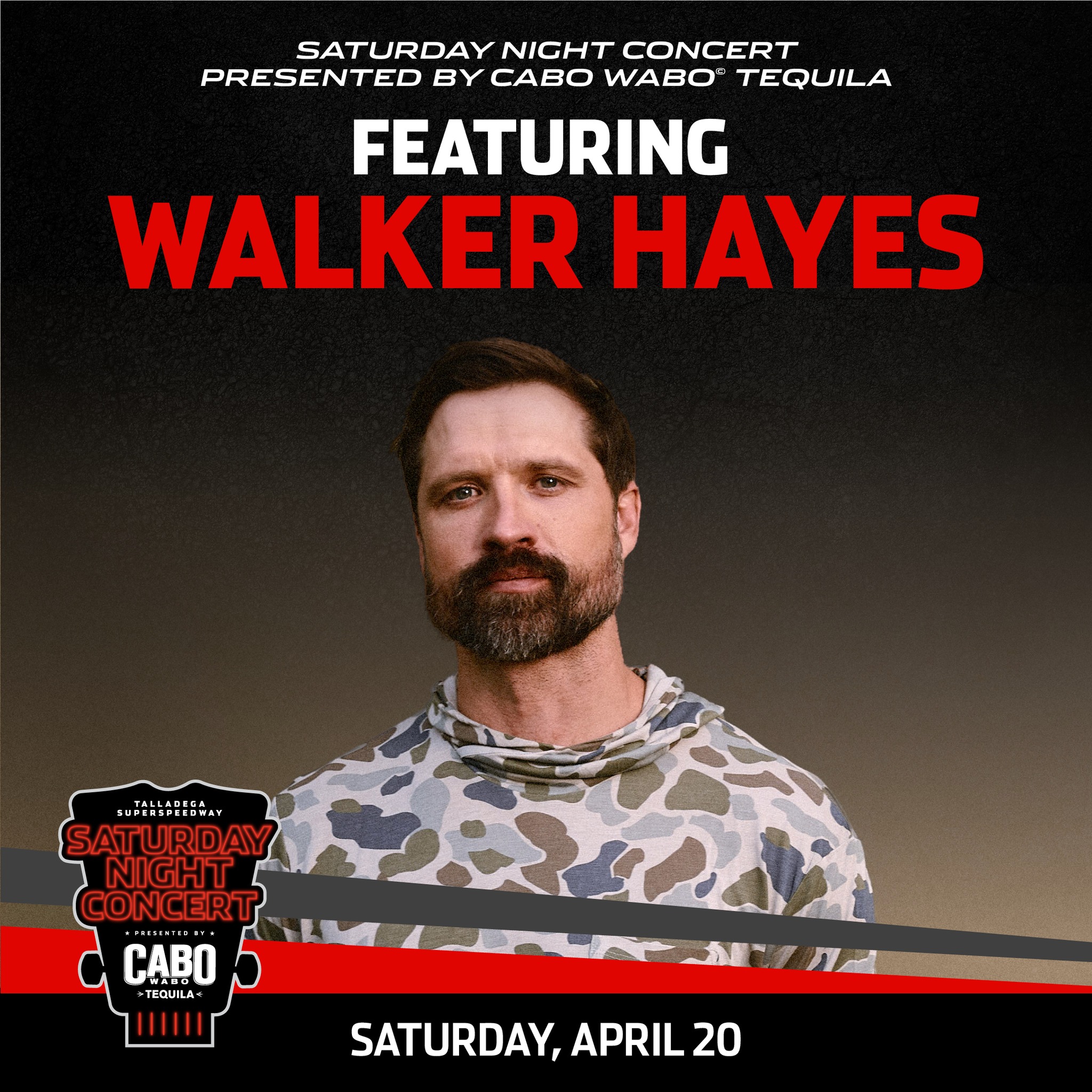 GRAMMY®nominated Country Artist Walker Hayes to Perform Saturday Night Infield Concert at